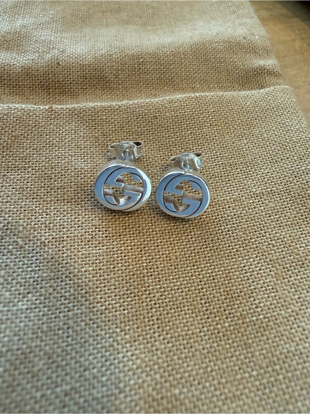 Gucci Silver Interlocking G Earrings - Picture 7 of 14